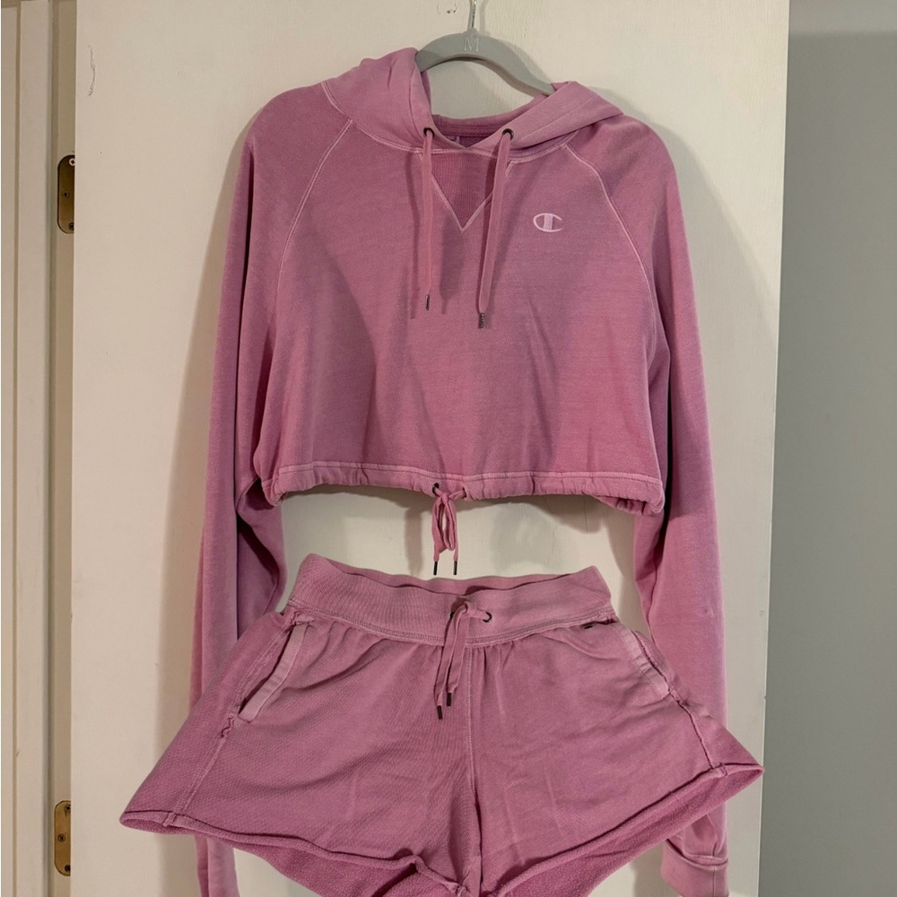 Champion Hoodie and Shorts Set
